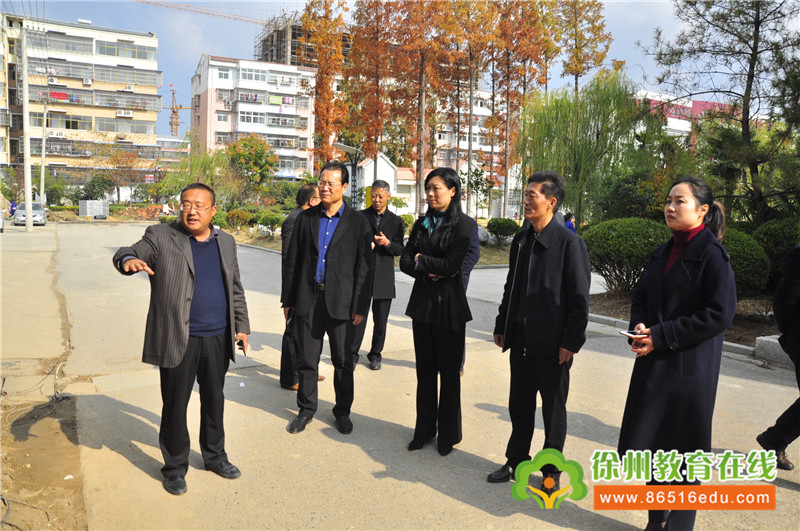 铜山区许海莉副区长视察大许中学四星创建情况