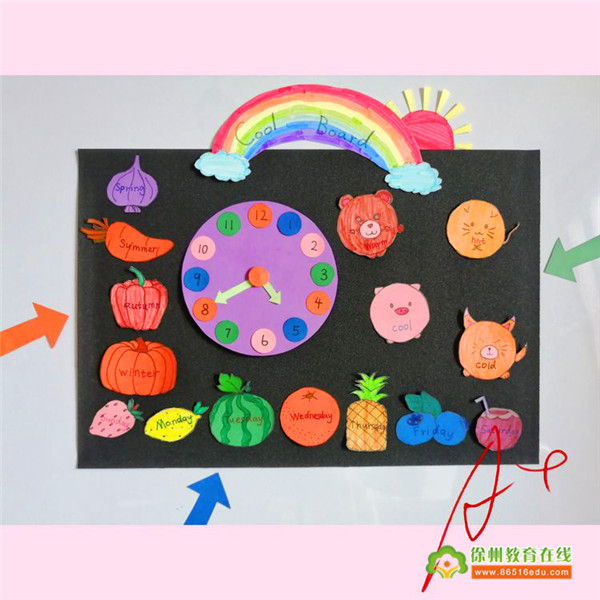 english learning time——湖滨中心小学四年级学生手工制作与英语